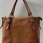 Heshe Women’s Genuine Cognac Cowhide Leather Large Purse READ Photo 0