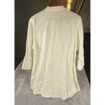 J Jill Jacket Tunic Large Petite White Linen Button‎ Up Pockets Shacket Coastal Size undefined Photo 2
