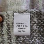 Pacific&Co NY& Gray Plaid Fringed Blanket Scarf 22x74 Photo 3