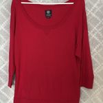 American Eagle Seriously Lived In Sweatshirt Pink L Off Shoulder Oversized Thin Photo 0