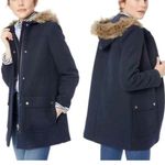 chateau vail parka navy blue 14 wool j.crew Photo 3