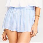 Show Me Your Mumu Serena Smocked Shorts Size XS High Waist Blue Stripe Pockets Photo 2