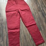 Unique Vintage Burgundy V-Waist Crop Pants NWT | MEDIUM | Photo 4