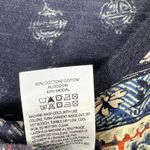 Lucky Brand  Plus‎ Size 2X Top Lotus Tee Navy Blue Medallion Tee Boho Hippie 142 Photo 8