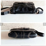 Coach  Black Leather Soho‎ Crossbody Bag One Size with White Stitching Photo 6
