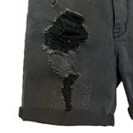 RES Destroyed Distressed No Doubt Black Denim Loose Fit Jean Shorts Size 26 Photo 5