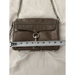 Rebecca Minkoff Mini MAC Leather Crossbody Bag Taupe Silver Hardware Photo 10