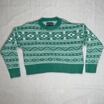 American Eagle   Green Fair Isle Snowdrift Sweater - Medium Photo 5