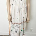 Free People [] New Romantics Etched Embroidered Cutout Halter Midi Dress Sz Small Photo 5