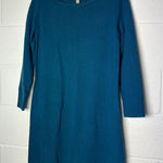 J.Jill Petite Medium Blue Teal Long Sleeve Knit‎ Sweater Dress Women's Photo 0