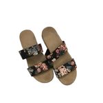 Kensie  Black/Pink Floral Dominic Slide Sandals Sz 10 Photo 7