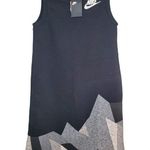 Nike Rally Sportswear Black Skyscraper Printed Fleece Shirt Dress Small Photo 0