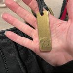 Botkier 90s-Y2K Botiker NY oversized black pebbled leather half moon tassel hobo bag big Photo 8