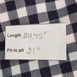 Draper James  Navy and White Gingham Sweatshirt Size Large Navy Check Pullover Photo 2