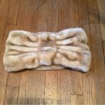 Brooks Brothers Faux Fur Bow Mink Head Wrap Neck Cover Hand Warmer New Photo 1