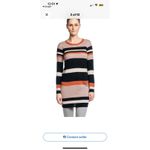 Acrobat | XS Sweater Dress Multi Knit Striped Brown Orange Black Silk Cashmere Pink Photo 7
