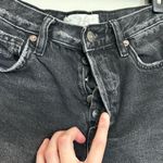 Free People We the Free Distressed Black Denim Shorts Photo 2