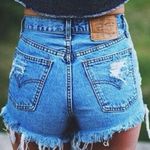 Levi’s High Waisted Distressed Mom Shorts Photo 0