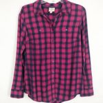 st. john's bay Long Sleeve Button Down Plaid Women's Shirt Siz Photo 0