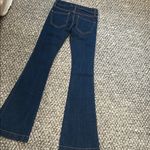 Free People  Blue Denim Western Bell Bottom Flare Jean Size 24 Photo 6