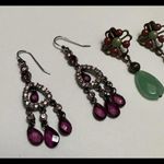Avon / LC Signed Lot Of 2 Bead Dangle Drop Beaded Pierced Earrings Photo 6