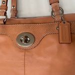 Coach Vintage  Coral Pink Salmon Leather Handbag Purse Photo 2
