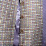 VINTAGE Terry Lewis • Tweed Blazer Jacket • Purple Yellow Green • Lined • Small Photo 4