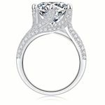 Certified 5ct. Diamond Moissanite Luxury Brilliant Cut Engagement Ring Silver Photo 2