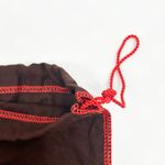 Coach  Brown Drawstring Purse Handbag Dust Bag Pouch Red Trim 13" H x 13.5" W Photo 2