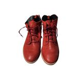 Diba True New  Designer Red Leather Slouchy Lace Up Booties Women size 8.5 Photo 1