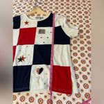 Jason Maxwell Vintage 90s USA Flag Embroidered Shirt Size Medium Photo 3