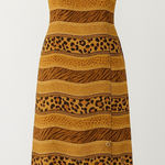 Sag Harbor Vintage 90s Womens Dress Size 12 Brown Animal Print Maximalist Safari Photo 0