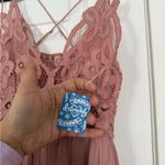 Free People One Intimately Mauve Pink Rose Lace Lingerie Adella Mini Dress NWT Photo 2