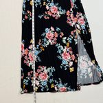 PaperMoon  Black Maxi Dress with Pink and Blue Floral Pattern Photo 5