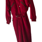 Vintage Blackbear Red‎ Ski Suit Women's Size 10 Snowsuit One Piece Winter Outfit Red Photo 0