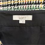 Loft  Plaid Mini Skirt in Black, White, and Yellow Photo 1