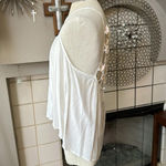 Millau white tank top with peach embroidered flowers on the back size medium NWT Photo 1