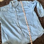 Vintage Denim western floral pearl snaps Long Sleeve shirt XL petite Blue Size undefined Photo 9