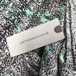 Elevenses Anthropologie  NWT Mint Green Patterned Hawthorn Flowy Wide Leg Pants Photo 6
