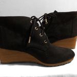 Dr. Scholls black faux suede wedge ankle booties Photo 3