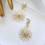 ZARA New!  Golden Sun Earrings Photo 12