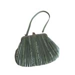 La Regale  Vintage Purse Small Green Satin Sequined Photo 1