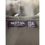 Nasty Gal  Green Satiny Crop Top Size 4 Photo 2