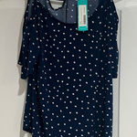 Kaileigh  Navy Polka Dot‎ open shoulder Blouse Photo 0