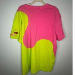 Nike Uphoria Cut and Sew Center Swoosh Short-Sleeved T-Shirt Size XL Pink Green Photo 2