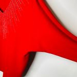 Vila Milano  Red Rhinestoned Sweater Sz XL Dolman Sleeve Photo 6