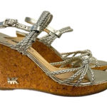 Michael Kors MICHAEL  Gold Palm Beach Cork Wedge Sandals Size 8 Photo 0