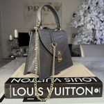 Borse In Pelle Gray Croc Embossed Leather Top Handle Chain Bag Made in Italy Photo 4