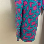 Aryeh  Blue and Pink Wrap‎ Dress Photo 3