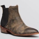 Free People Dark Horse Taupe Leather Ankle Chelsea Boots Photo 0